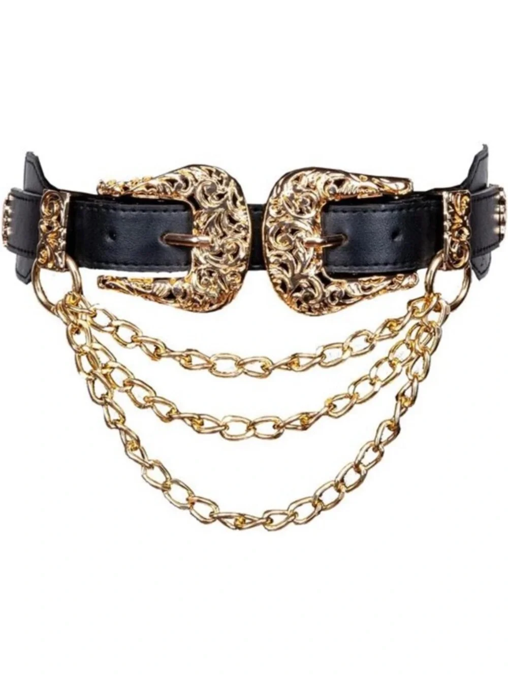 Waist Belt | Gold Alloy Buckle, Hidden Snap Closure - Vegan Leather